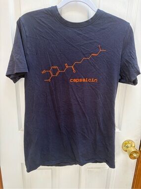 Men's Navy Capsaicin Graphic Tee - Orange Print